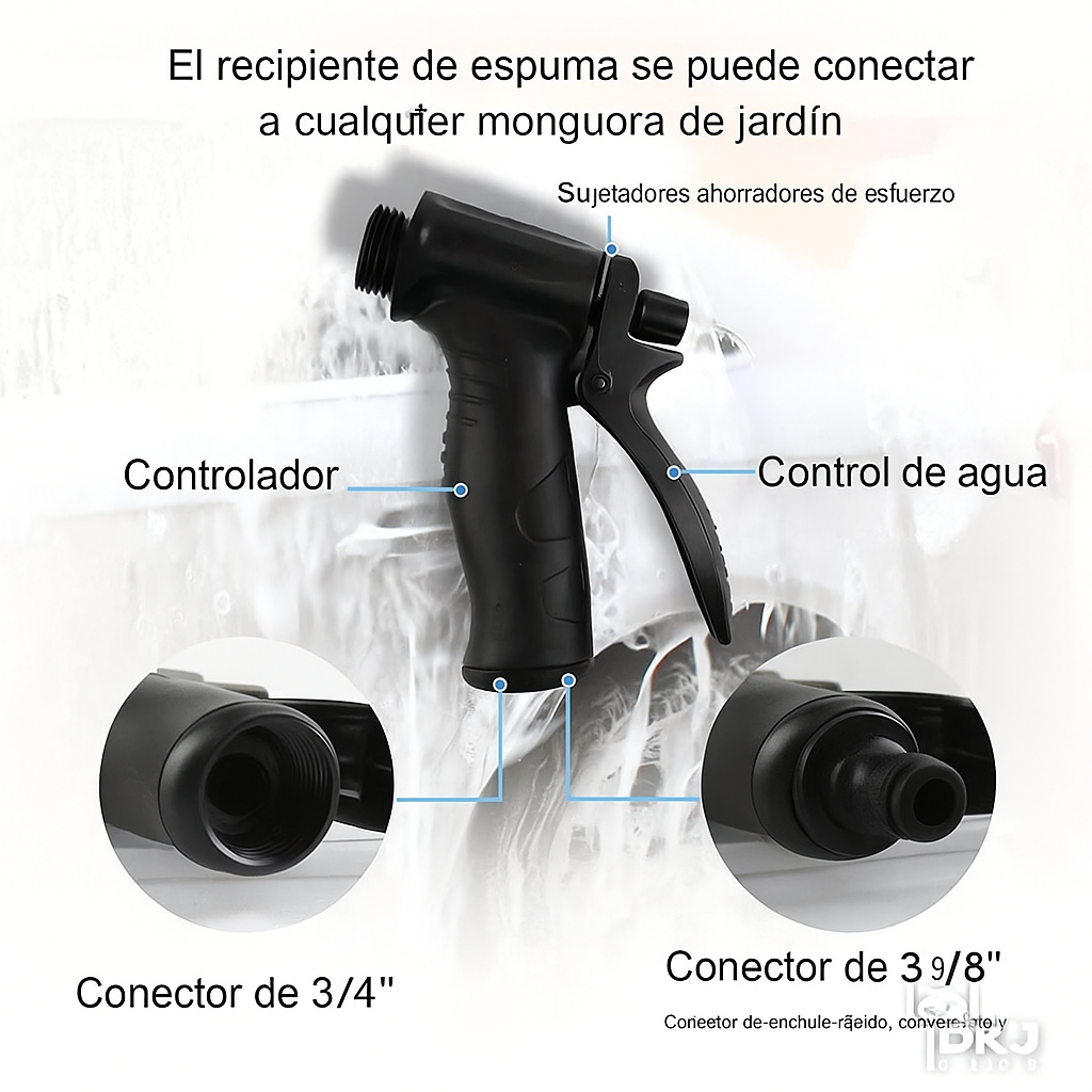Carwash Cannon Pistola Espumadora para Autos – Limpieza Profunda y Rápida