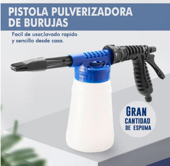 Pistola Pulverizadora de Espuma | Limpieza Eficiente para Autos y Hogar